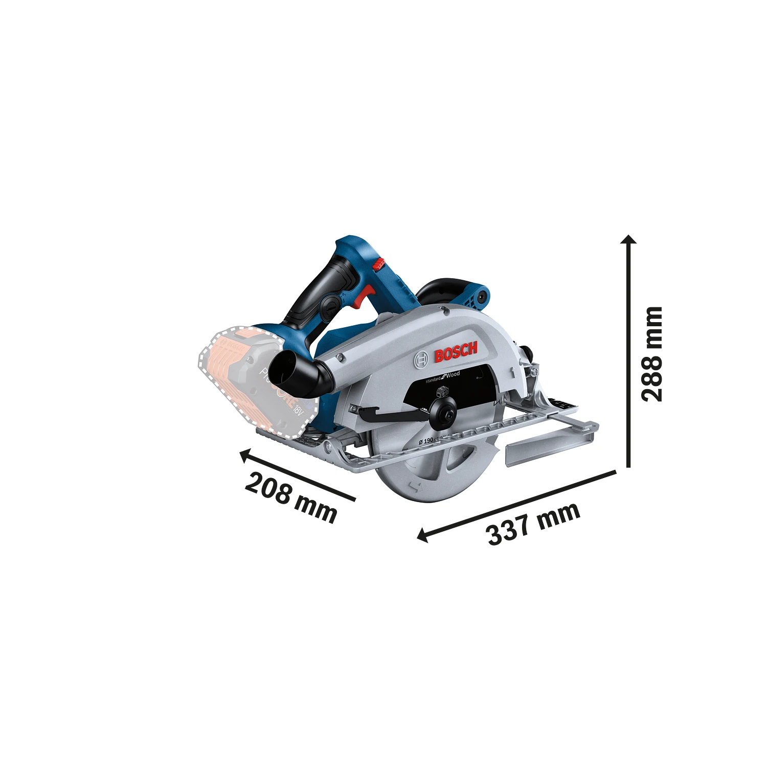 Bosch GKS 18V-68 C 18V BITURBO Cordless 190mm Circular Saw In L-Boxx - 06016B5001 2 Bosch GKS 18V-68 C 18V BITURBO Cordless 190mm Circular Saw In L-Boxx - 06016B5001 - Image 2