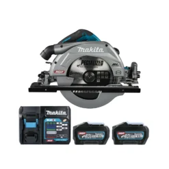 Makita HS011GT201 40Vmax XGT AWS 270mm Cordless Brushless Circular Saw With 2 X 5.0Ah Batteries, Charger & Case