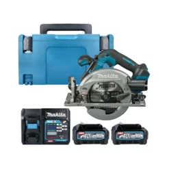 Makita HS012GD201 40Vmax XGT 165mm Cordless Brushless Circular Saw With 2.5Ah Batteries, Charger & Case