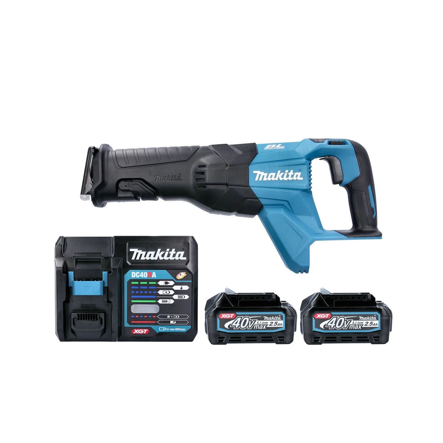 Makita JR001GD203 40V Max XGT Cordless Brushless Reciprocating Saw With 2.5Ah Batteries & Charger 1 Makita JR001GD203 40V Max XGT Cordless Brushless Reciprocating Saw With 2.5Ah Batteries & Charger