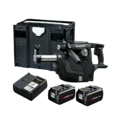 Panasonic PAN7881PC2V 28.8V Cordless Brushless SDS Plus Rotary Hammer Drill With 2 X 3.4Ah Batteries, Charger, Systainer Case & Dust Extraction