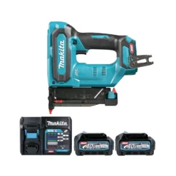 Makita PT001GD201 40Vmax XGT Cordless Brushless 23GA Pin Nailer With 2 X 2.5Ah Batteries & Charger