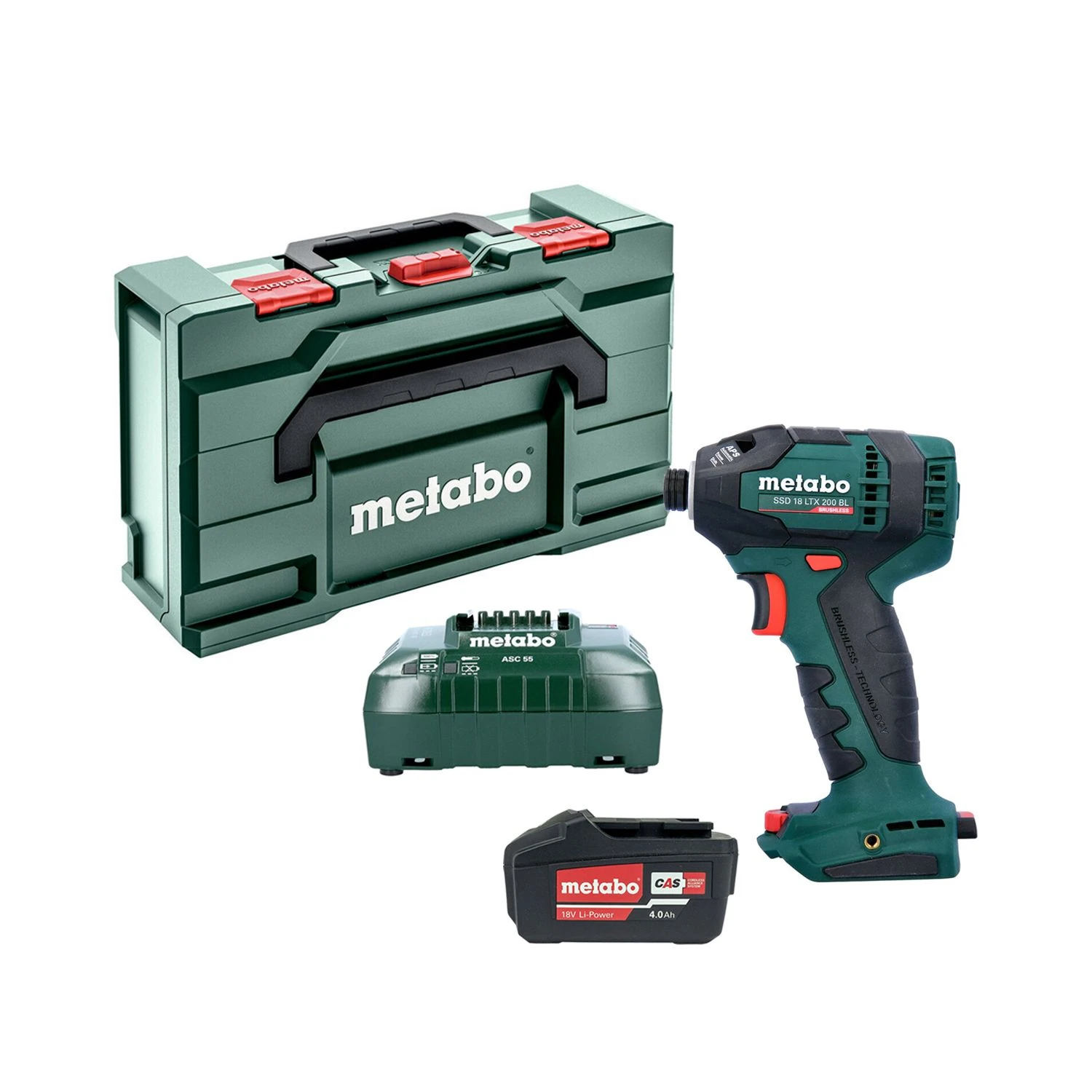 Metabo SSD 18 LTX 200 18V Cordless Brushless Impact Driver With 1 X 4.0Ah Battery, Charger & Case 1 Metabo SSD 18 LTX 200 18V Cordless Brushless Impact Driver With 1 X 4.0Ah Battery, Charger & Case
