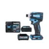 Makita TD001G 40Vmax XGT Cordless Brushless 1/4" Impact Driver With 1 X 2.5Ah Battery, Charger & ADP10 Adaptor