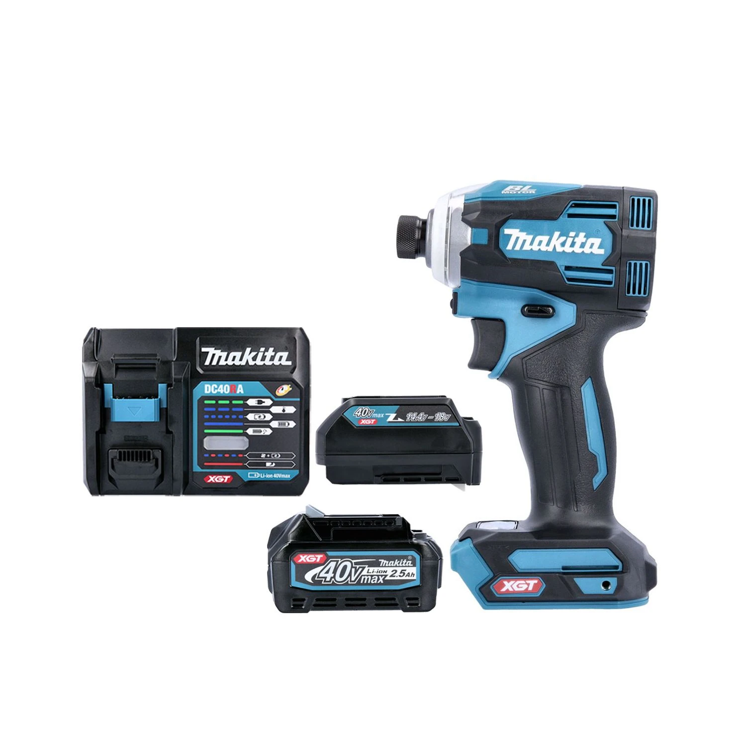 Makita TD001G 40Vmax XGT Cordless Brushless 1/4" Impact Driver With 1 X 2.5Ah Battery, Charger & ADP10 Adaptor 1 Makita TD001G 40Vmax XGT Cordless Brushless 1/4" Impact Driver With 1 X 2.5Ah Battery, Charger & ADP10 Adaptor