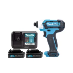Makita TD110 10.8V / 12V MAX CXT Cordless Slide Impact Driver With 2 X 2.0Ah Batteries & Charger