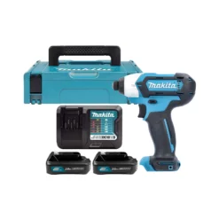 Makita TD110 10.8V / 12V MAX CXT Cordless Slide Impact Driver With 2 X 2.0Ah Batteries, Charger & Type 1 Case
